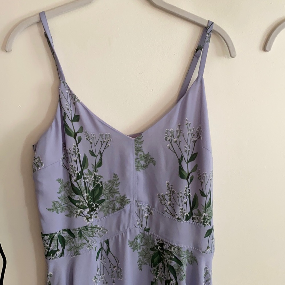 Anthropologie Larke Lavender Floral Dress size S